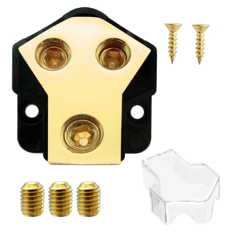 KCT 0/2/4 Gauge in 4/8 Gauge Out 2 Way Amp Power Distribution Block for Car Audio Splitter - Image 1